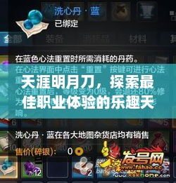 天涯明月刀，探索最佳职业体验的乐趣天涯明月刀什么职业好玩省钱