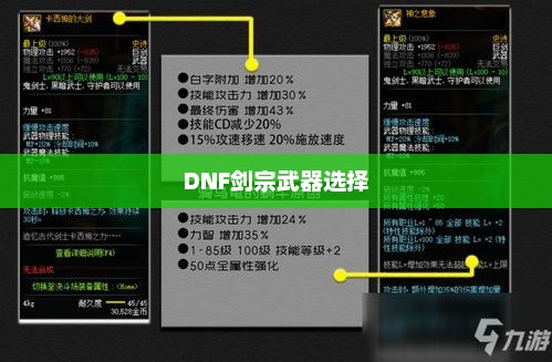DNF剑宗武器选择攻略dnf剑宗武器选择110