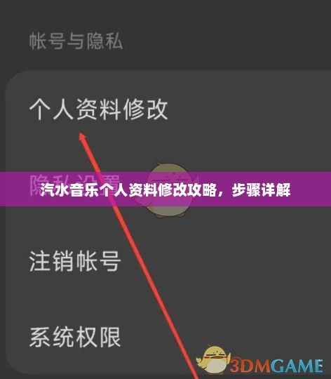 汽水音乐个人资料修改攻略，步骤详解