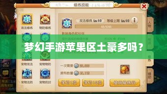 揭秘，梦幻手游中苹果区土豪玩家的分布与特点分析