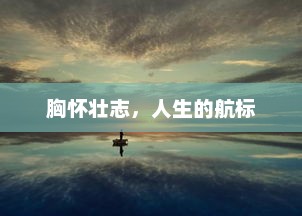 追寻梦想，胸怀壮志的人生指南