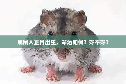 属鼠正月出生的命运解析与运势展望