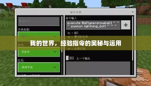 揭秘我的世界中的经验指令奥秘与应用技巧