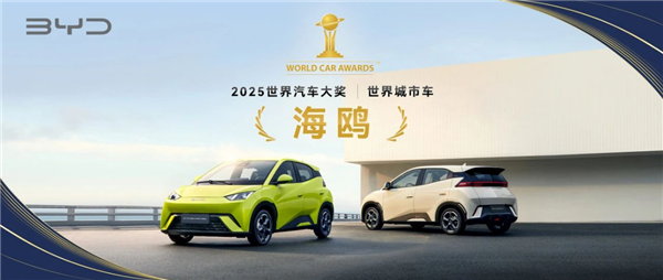 比亚迪海鸥荣获世界城市车冠军，2025世界汽车大奖揭晓盛典