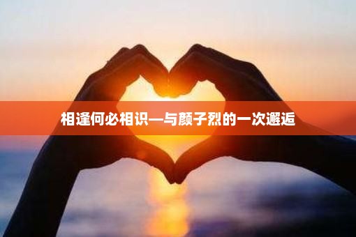 相逢何必相识—与颜子烈的一次邂逅，相逢何必相识，与颜子烈的邂逅记