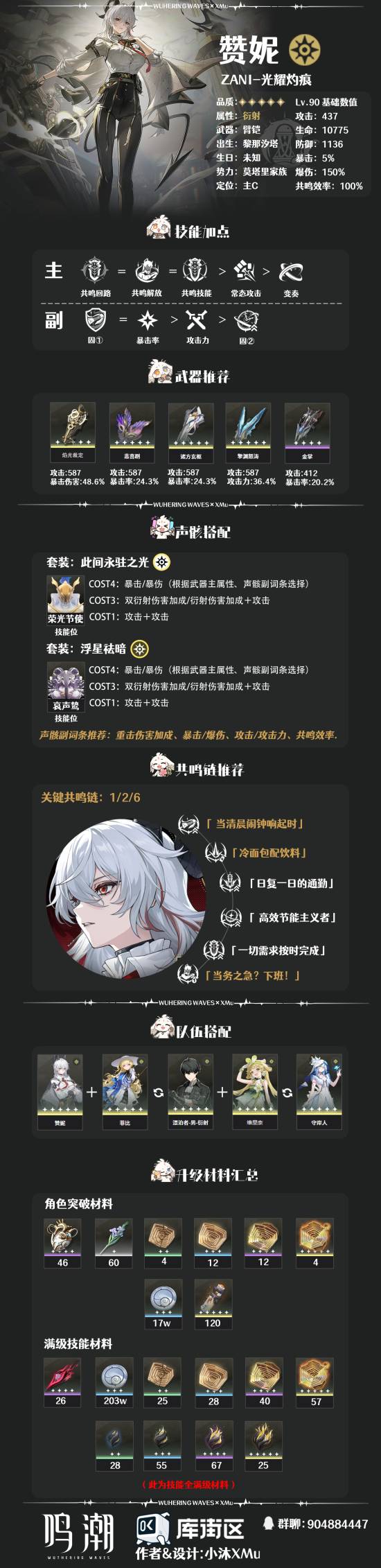 鸣潮赞妮养成攻略，一图流教你如何培养赞妮