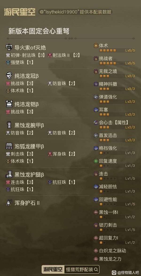 怪物猎人荒野，重弩百会配装指南 1.01版