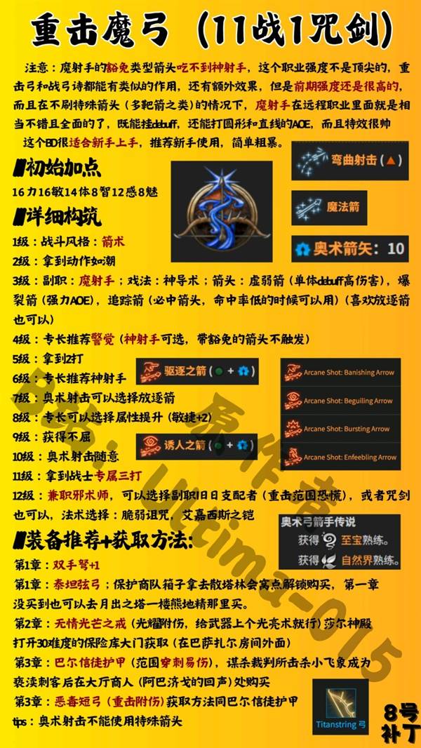 博德之门3，重击魔弓BD构筑一图流构建指南