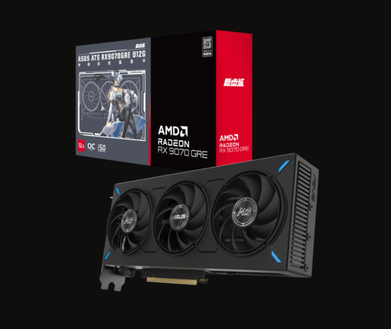 华硕RX 9070 GRE显卡，超频至2860MHz，强大性能定价4499元！