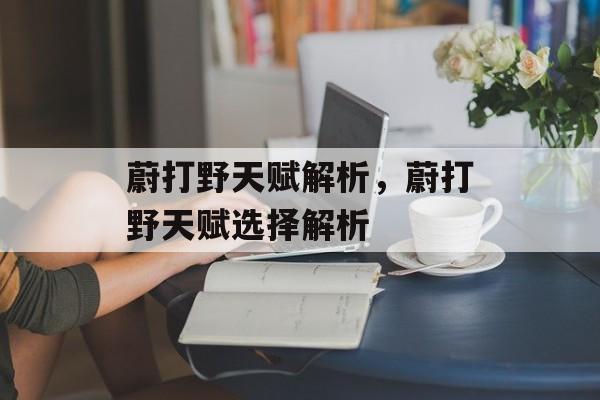 蔚打野天赋解析，蔚打野天赋选择解析
