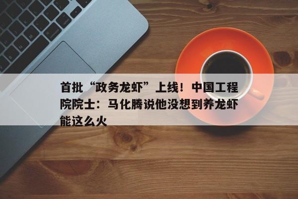 首批“政务龙虾”上线！中国工程院院士：马化腾说他没想到养龙虾能这么火
